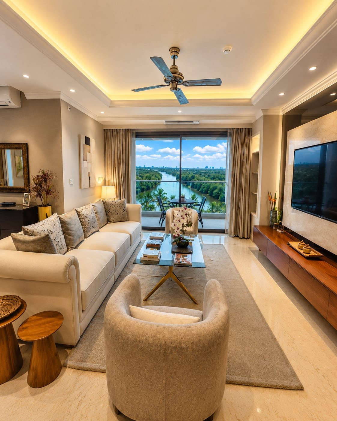 Spacious Living & Dining Area